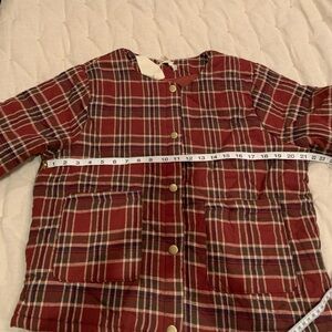 Plaid Button-Up Jacket